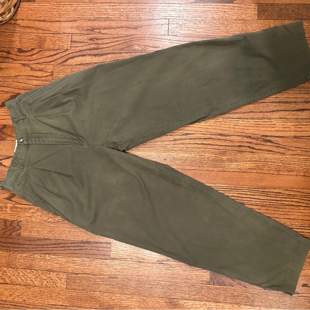 Vintage 80s Olive Green Cotton Pants